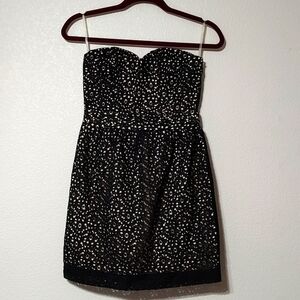 XXI Pink and Black Strapless Dress Size S/P